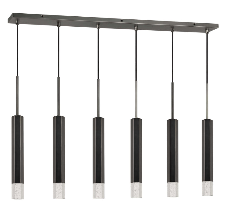 Cal Lighting FX-3723-6P-GM LED Pendant, Gun Metal