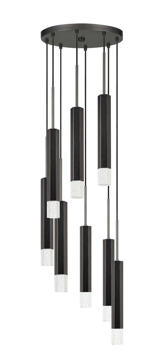 Cal Lighting FX-3723-8P-GM LED Pendant, Gun Metal