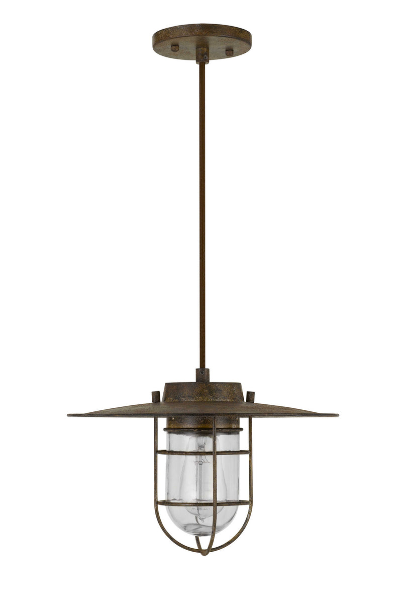 Cal Lighting FX-3724-1P One Light Pendant, Rust