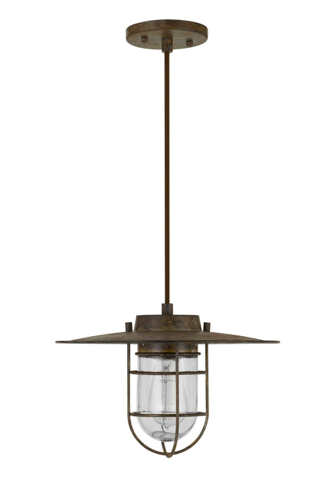 Cal Lighting FX-3724-1P One Light Pendant, Rust