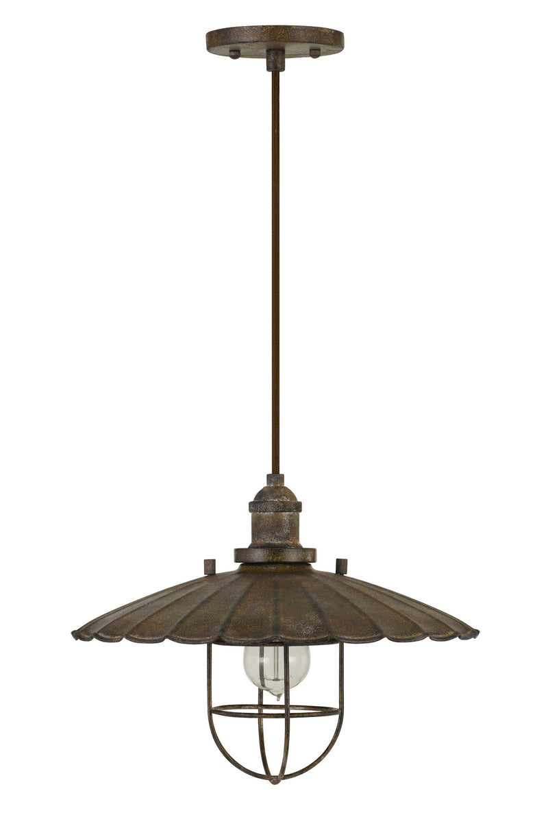 Cal Lighting FX-3725-1P One Light Pendant, Rust
