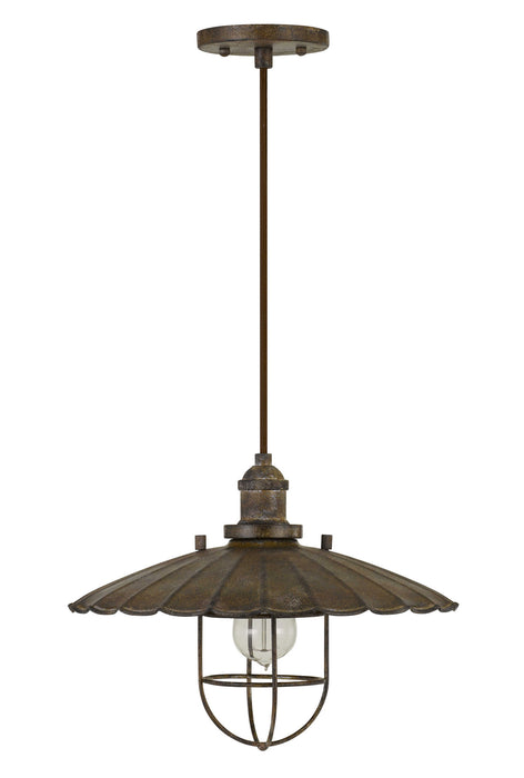 Cal Lighting FX-3725-1P One Light Pendant, Rust