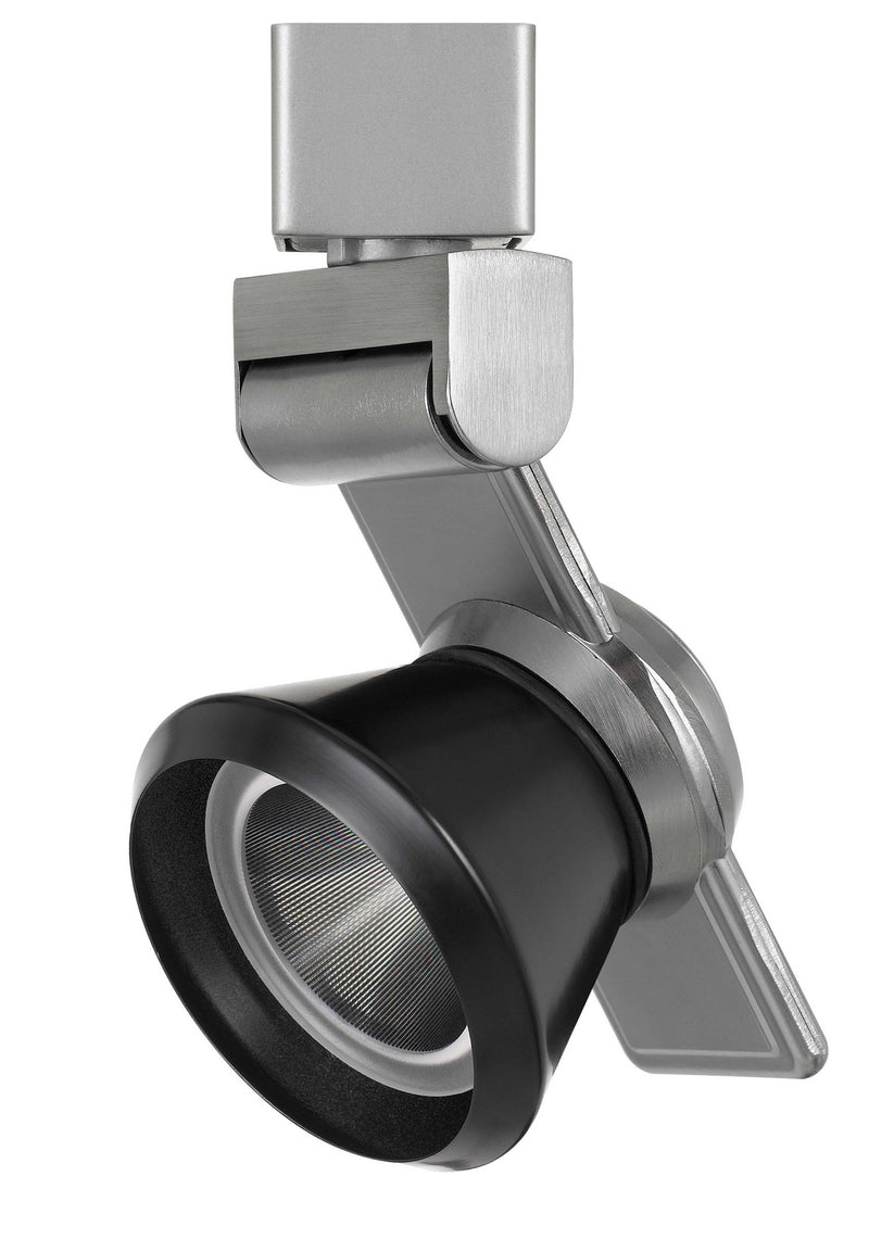 Cal Lighting HT-999BS-CONEBK LED Track Fixture, Brushed Steel