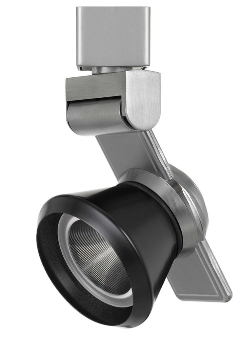 Cal Lighting HT-999BS-CONEBK LED Track Fixture, Brushed Steel