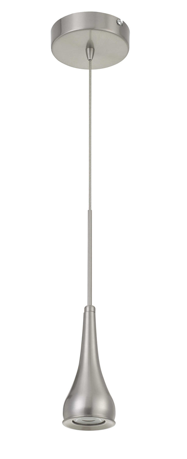Cal Lighting UP-1117 LED Pendant, Brushed Steel