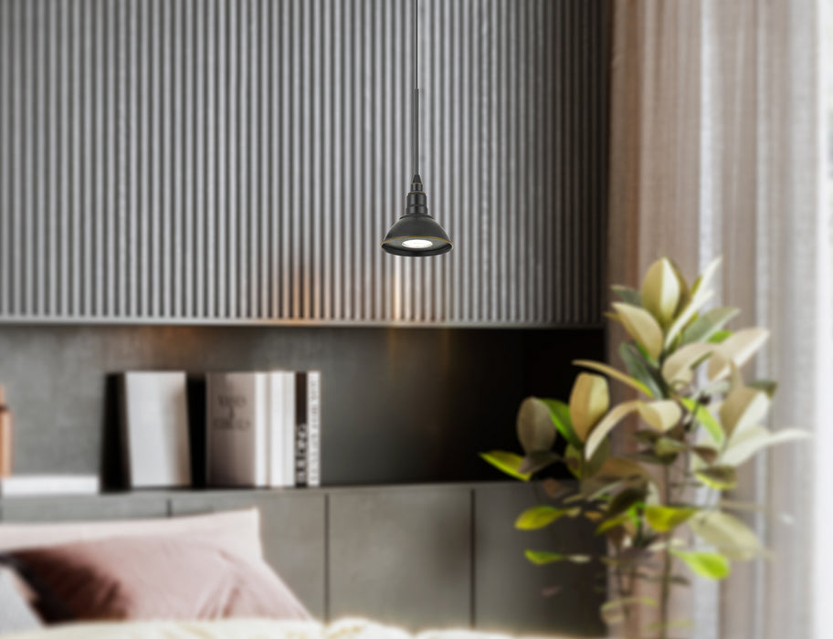 Cal Lighting UP-1119 LED Pendant, Dark Bronze