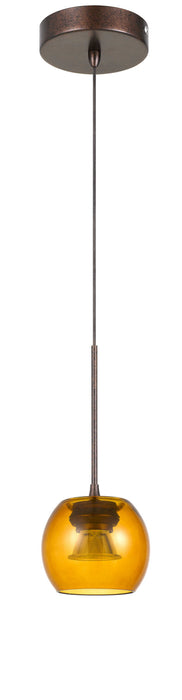Cal Lighting UP-1121 LED Pendant, Rust