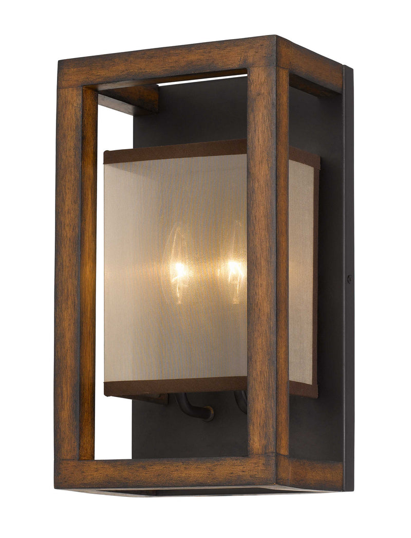 Cal Lighting WL-3536-2 Two Light Wall Sconce, Wood