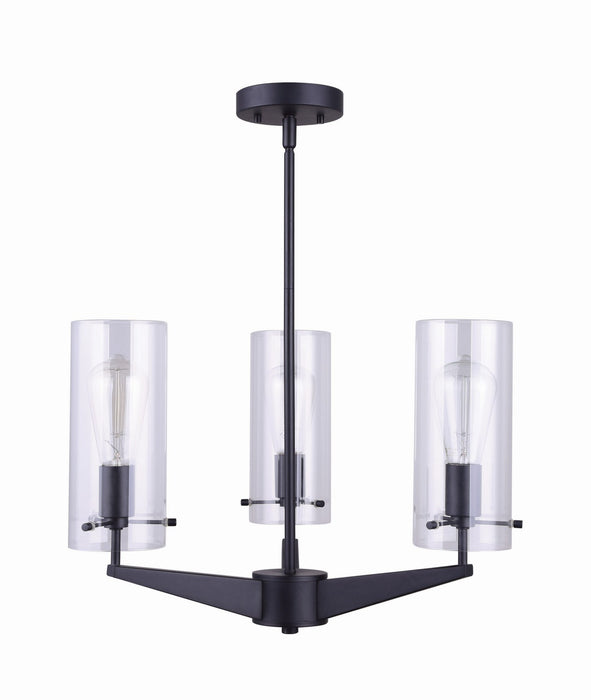 Canarm ICH759A03BK Three Light Chandelier, Black