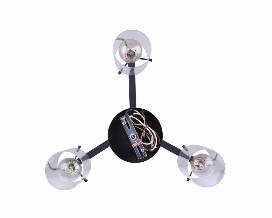 Canarm ICH759A03BK Three Light Chandelier, Black