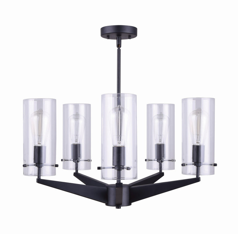 Canarm ICH759A05BK Five Light Chandelier, Black