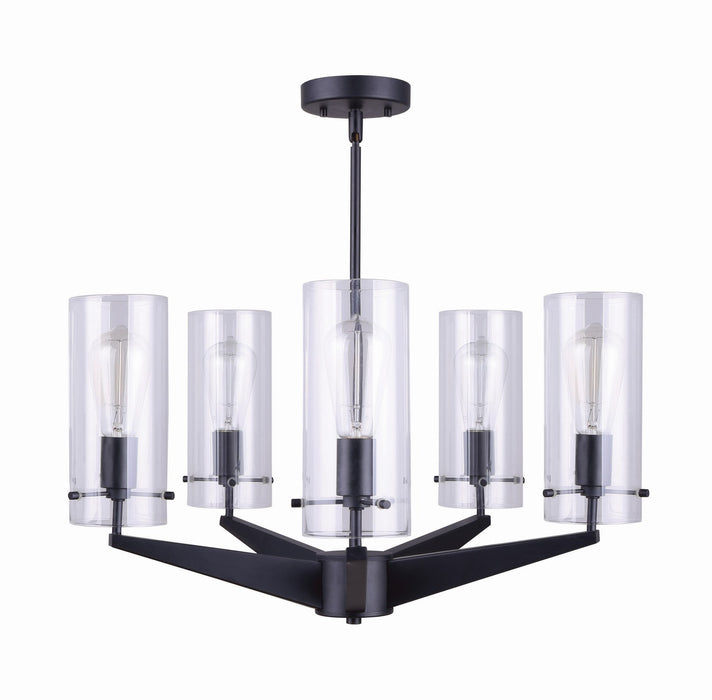 Canarm ICH759A05BK Five Light Chandelier, Black