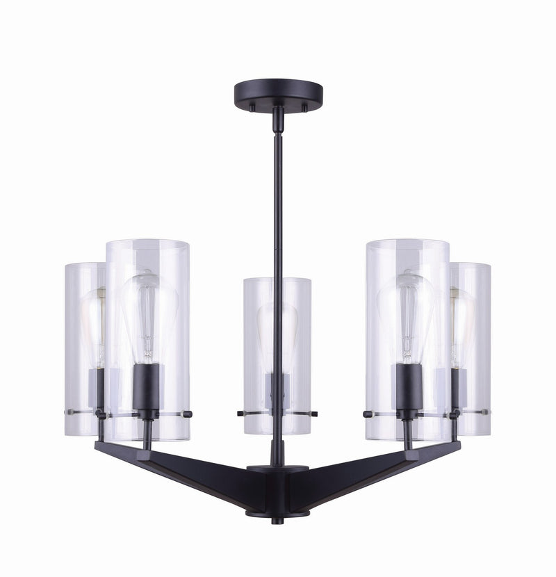 Canarm ICH759A05BK Five Light Chandelier, Black
