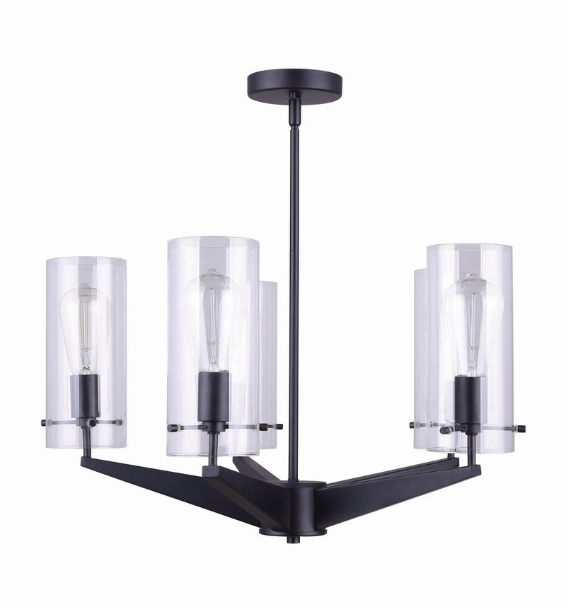 Canarm ICH759A05BK Five Light Chandelier, Black