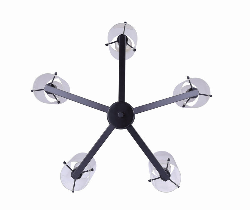 Canarm ICH759A05BK Five Light Chandelier, Black