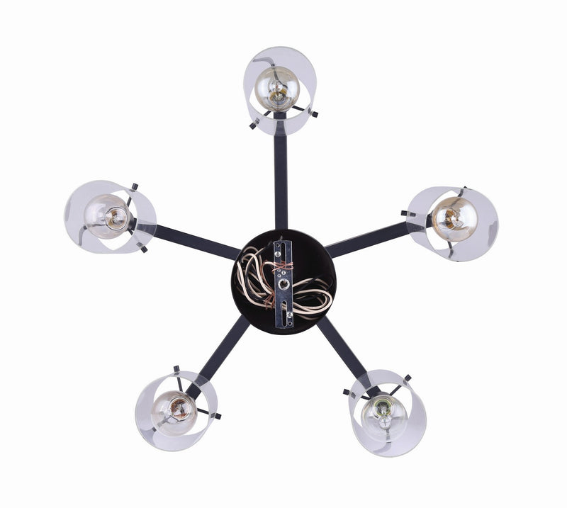 Canarm ICH759A05BK Five Light Chandelier, Black