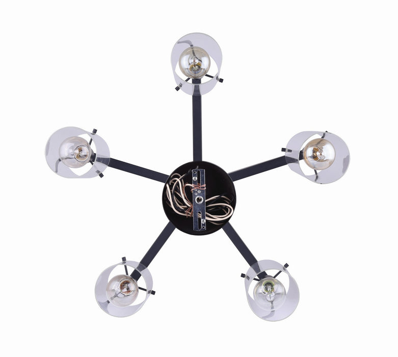 Canarm ICH759A05BK Five Light Chandelier, Black