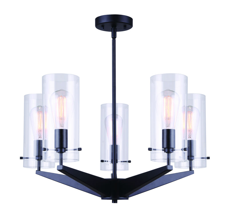 Canarm ICH759A05BK Five Light Chandelier, Black