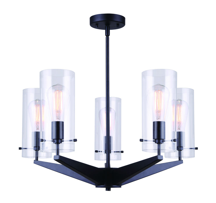 Canarm ICH759A05BK Five Light Chandelier, Black