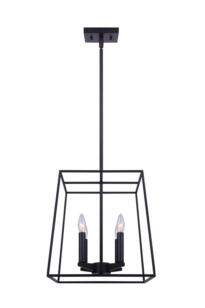 Canarm ICH763A04BK14 Four Light Chandelier, Black