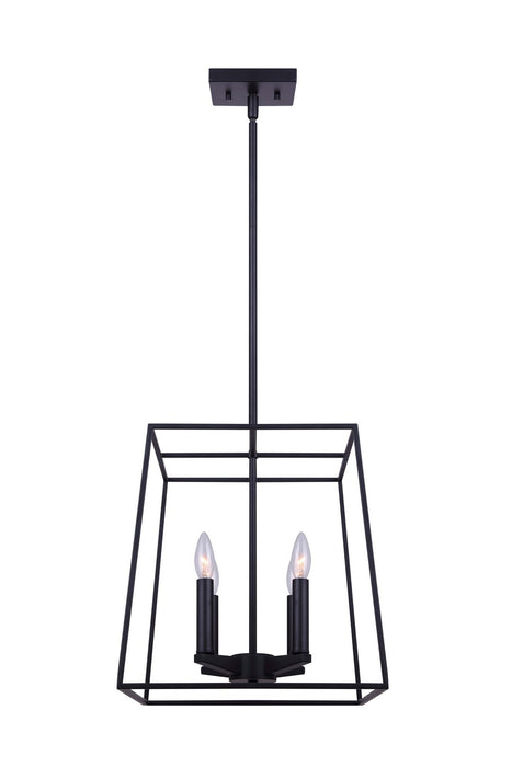 Canarm ICH763A04BK14 Four Light Chandelier, Black