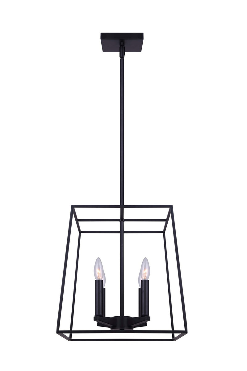 Canarm ICH763A04BK14 Four Light Chandelier, Black