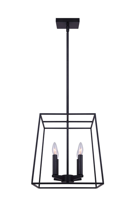 Canarm ICH763A04BK14 Four Light Chandelier, Black