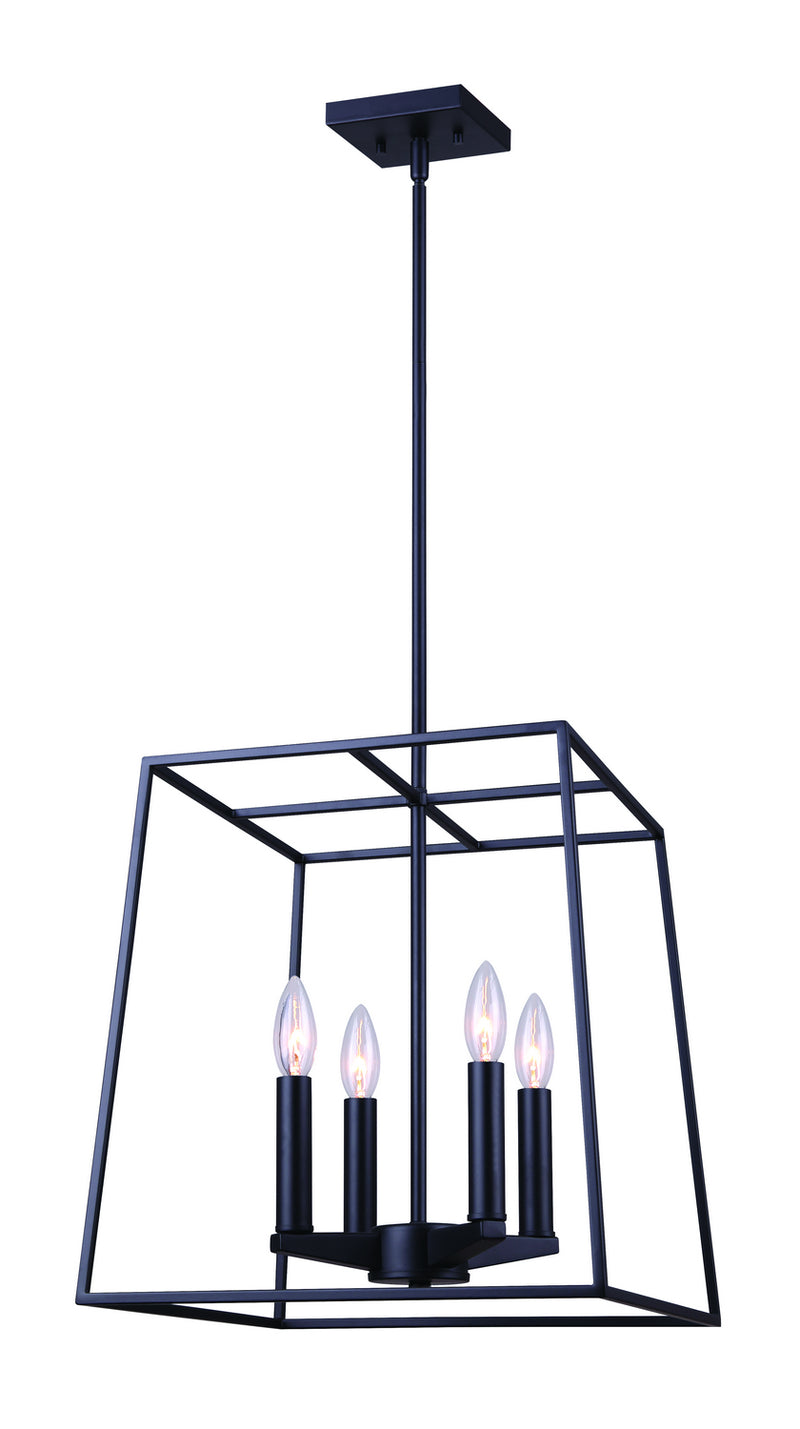 Canarm ICH763A04BK14 Four Light Chandelier, Black