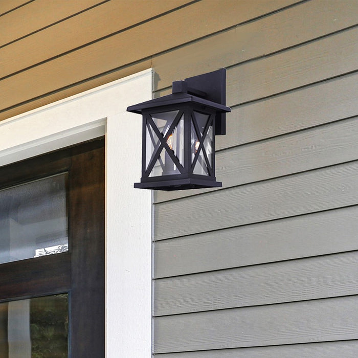 Canarm IOL402BK Two Light Outdoor Lantern, Black