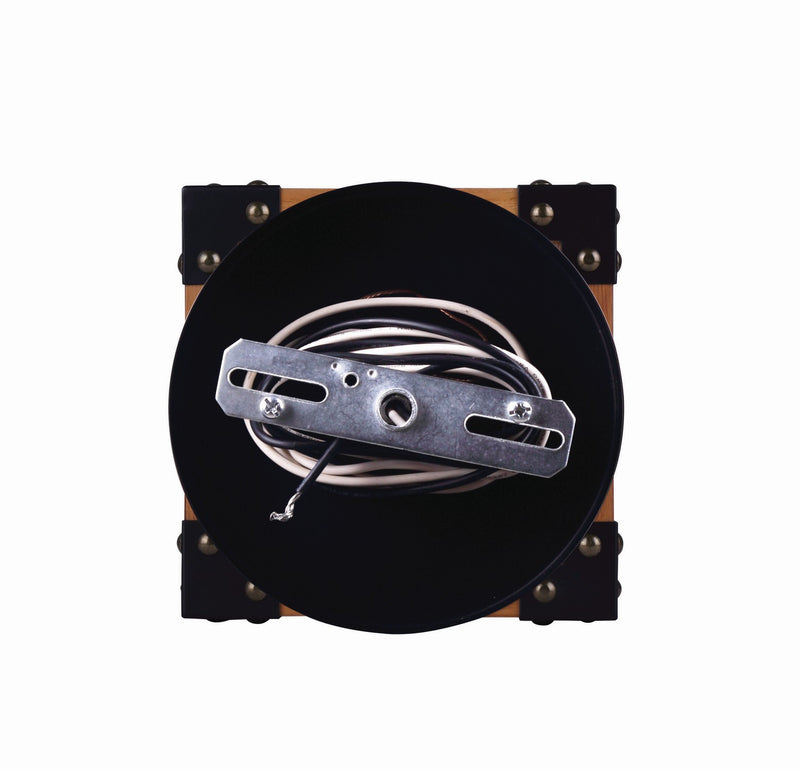 Canarm IPL756A01BKW One Light Pendant, Black/Wood