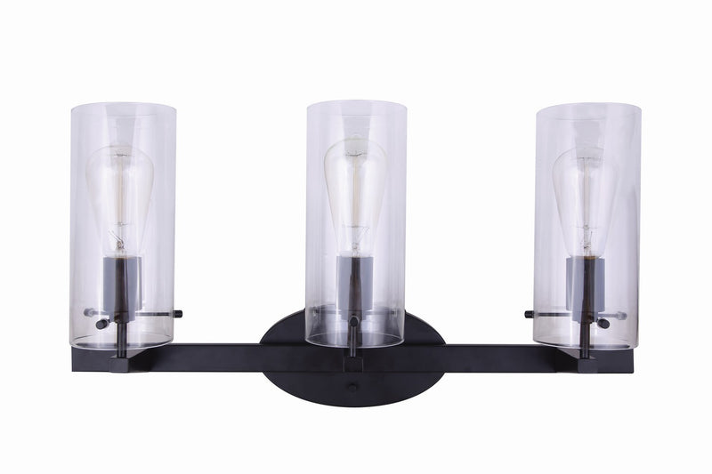 Canarm IVL759A03BK Three Light Vanity, Black