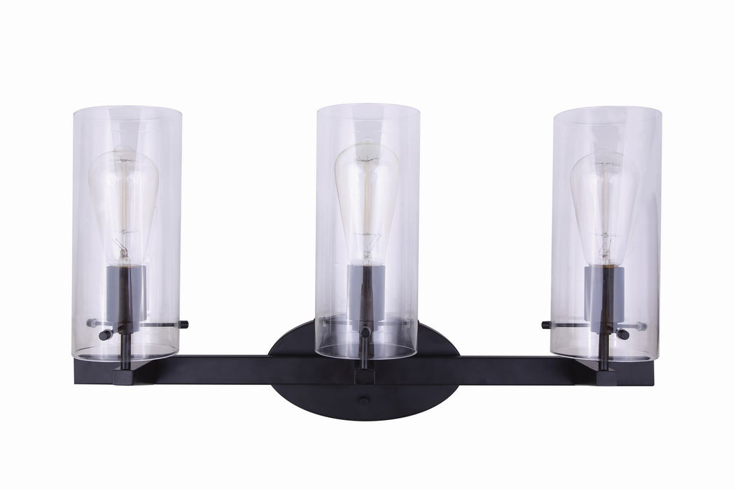 Canarm IVL759A03BK Three Light Vanity, Black