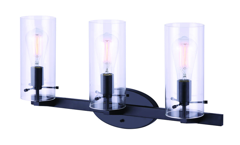 Canarm IVL759A03BK Three Light Vanity, Black
