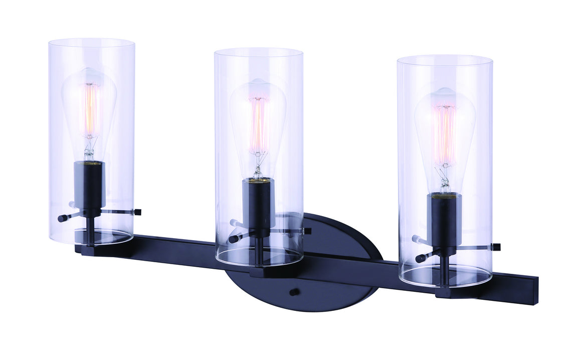 Canarm IVL759A03BK Three Light Vanity, Black
