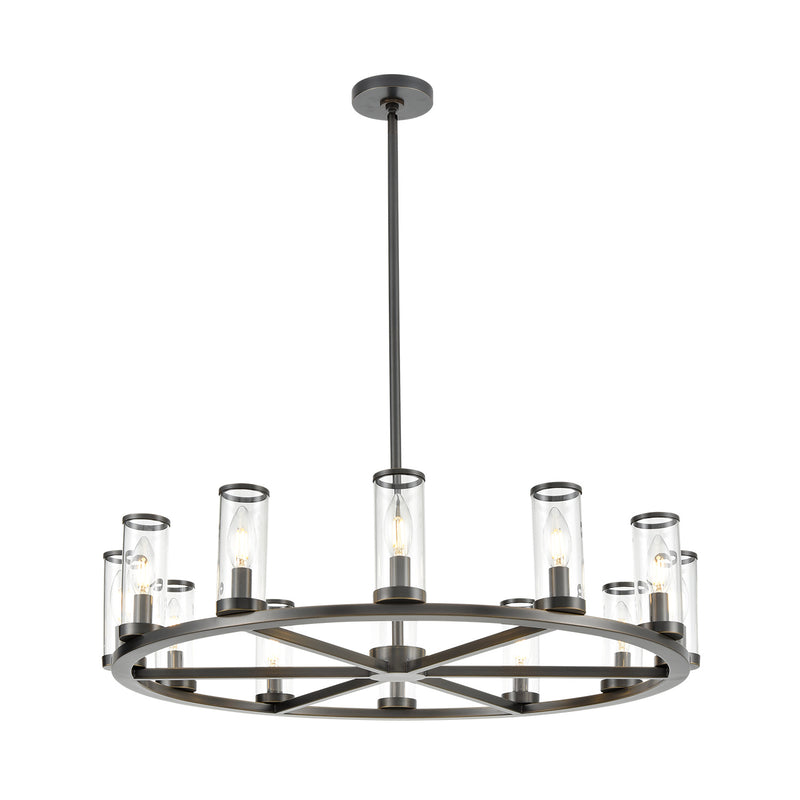 Alora CH309012UBCG 12 Light Chandelier, Clear Glass/Urban Bronze