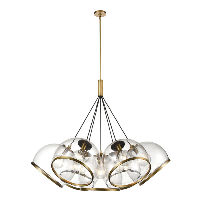 Alora PD304007VBCG Pendant, Clear Glass/Vintage Brass