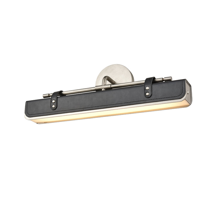 Alora WV307919ANTL LED Wall Sconce, Aged Nickel/Tuxedo Leather