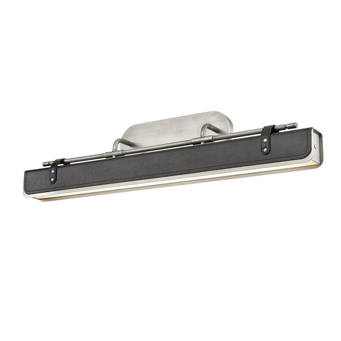 Alora WV307931ANTL LED Wall Sconce, Aged Nickel/Tuxedo Leather
