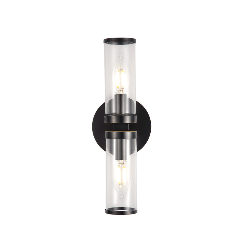 Alora WV309002UBCG Two Light Wall Sconce, Clear Glass/Urban Bronze