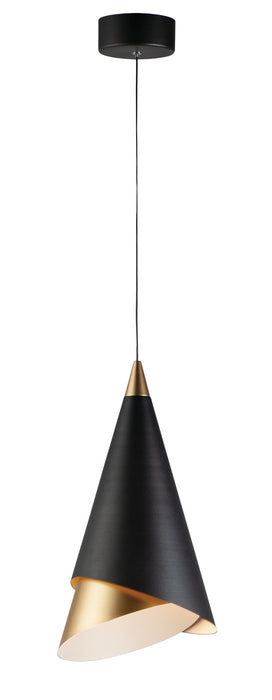 ET2 E21448-BKMG LED Mini Pendant, Black / Metallic Gold