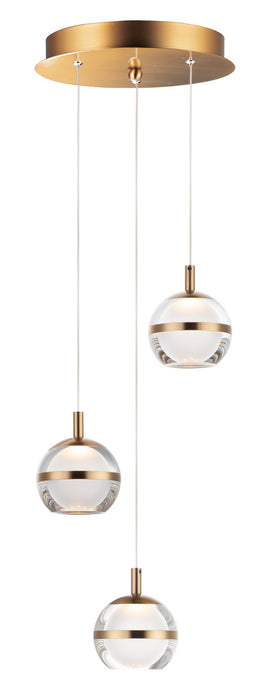ET2 E24593-93NAB LED Pendant, Natural Aged Brass