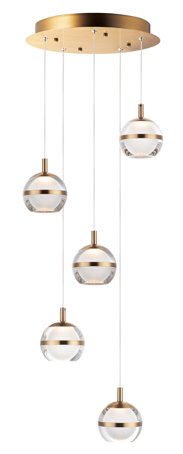 ET2 E24595-93NAB LED Pendant, Natural Aged Brass