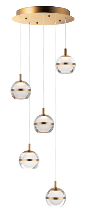 ET2 E24595-93NAB LED Pendant, Natural Aged Brass