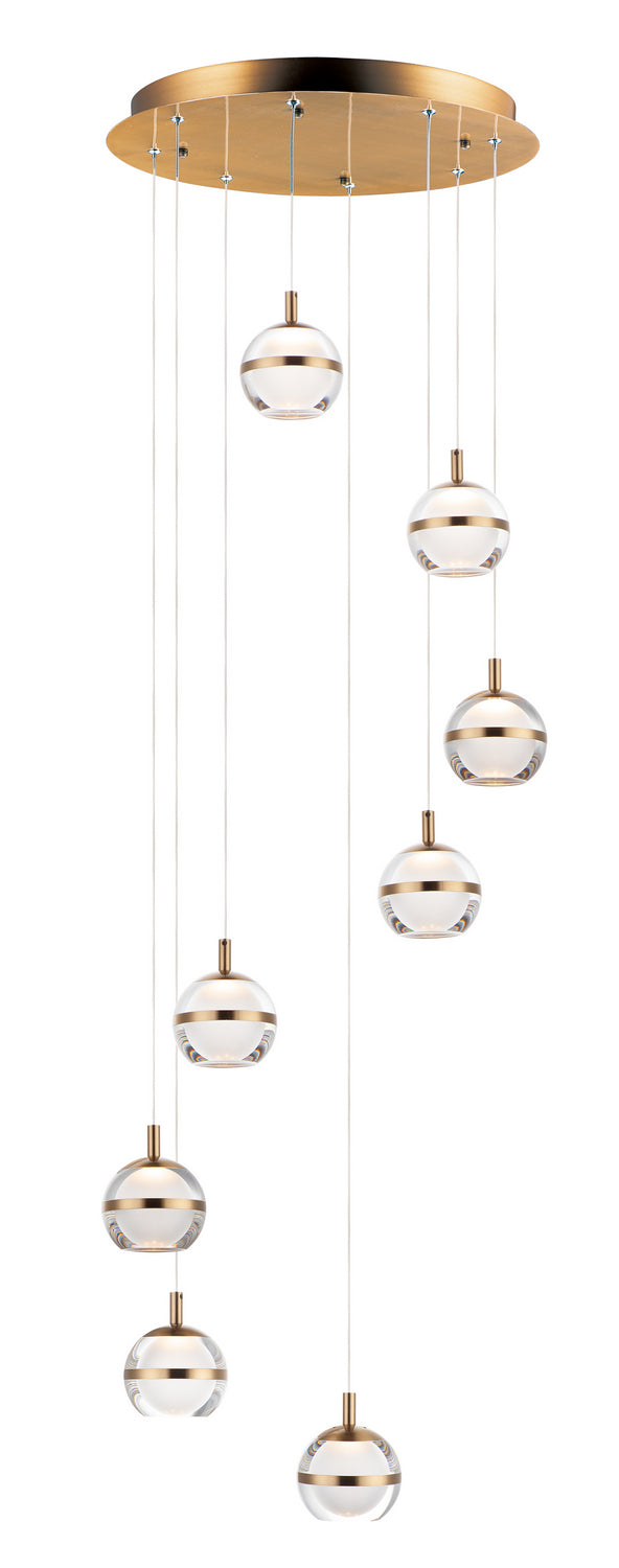 ET2 E24598-93NAB LED Pendant, Natural Aged Brass