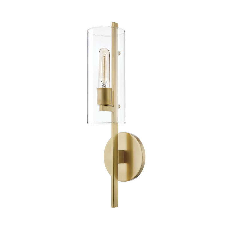 Mitzi H326101-AGB One Light Wall Sconce, Aged Brass