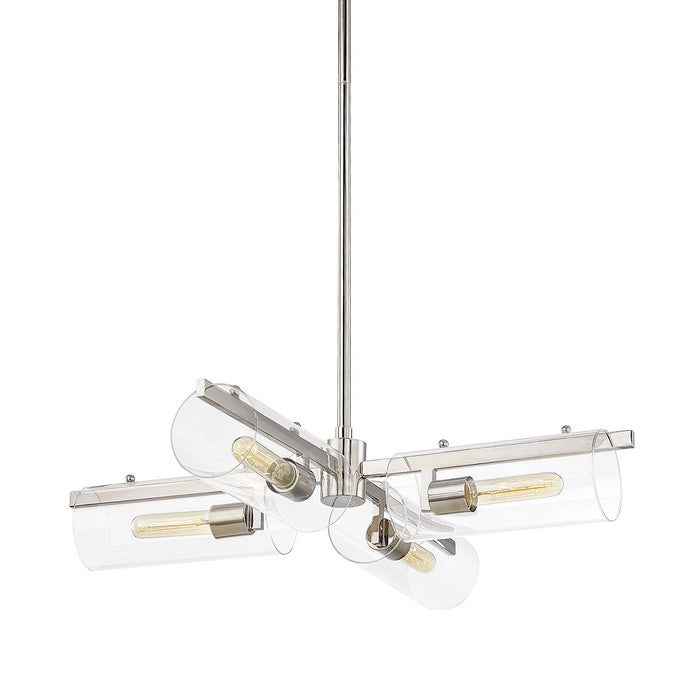 Mitzi H326804-PN Four Light Chandelier, Polished Nickel