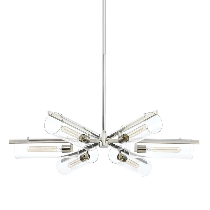 Mitzi H326806-PN Six Light Chandelier, Polished Nickel