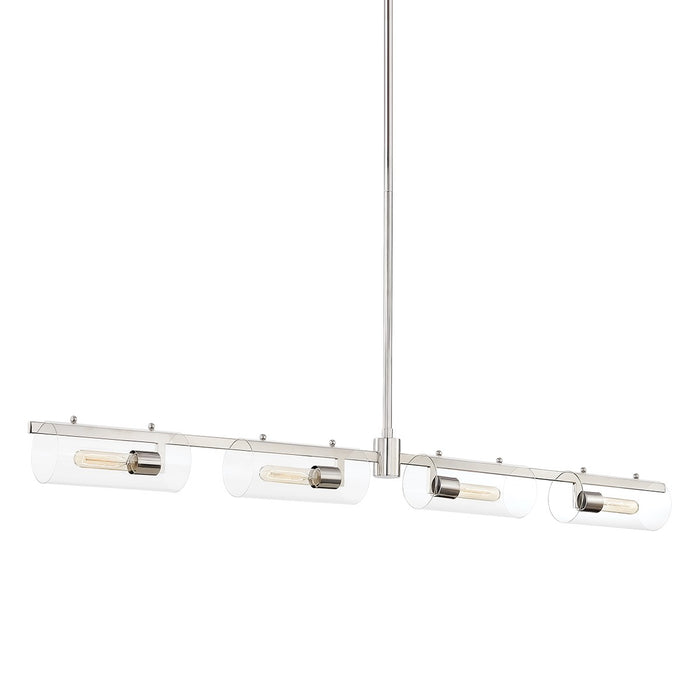 Mitzi H326904-PN Four Light Island Pendant, Polished Nickel
