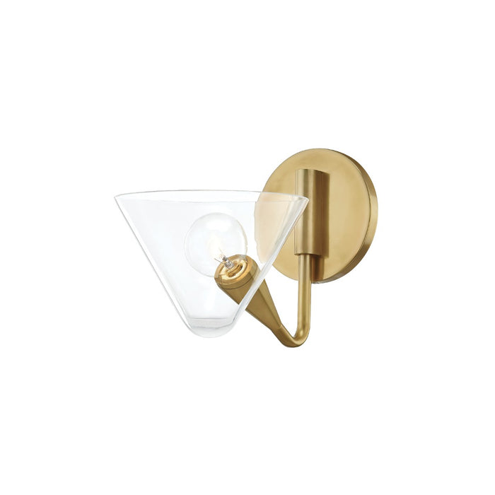 Mitzi H327101-AGB One Light Wall Sconce, Aged Brass