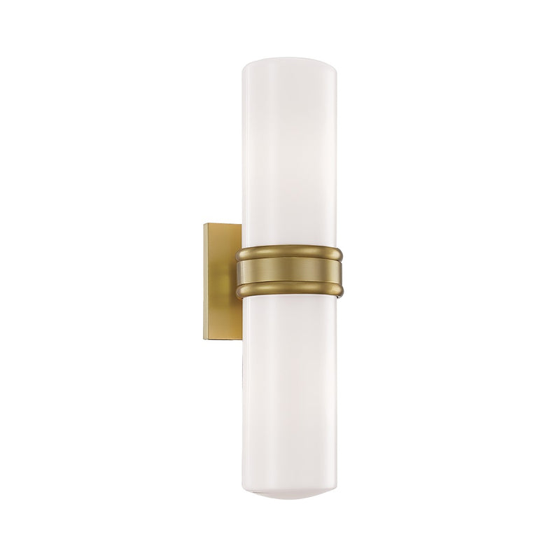Mitzi H328102-AGB Two Light Wall Sconce, Aged Brass